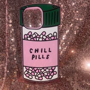 Chill Pills 13 Pro Max Phone Case - Pink and Green